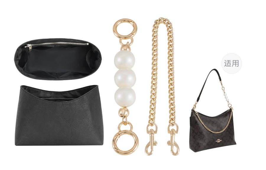 Lan Bao Fan Metal, Alloy Bag Straps Women's Gold tone