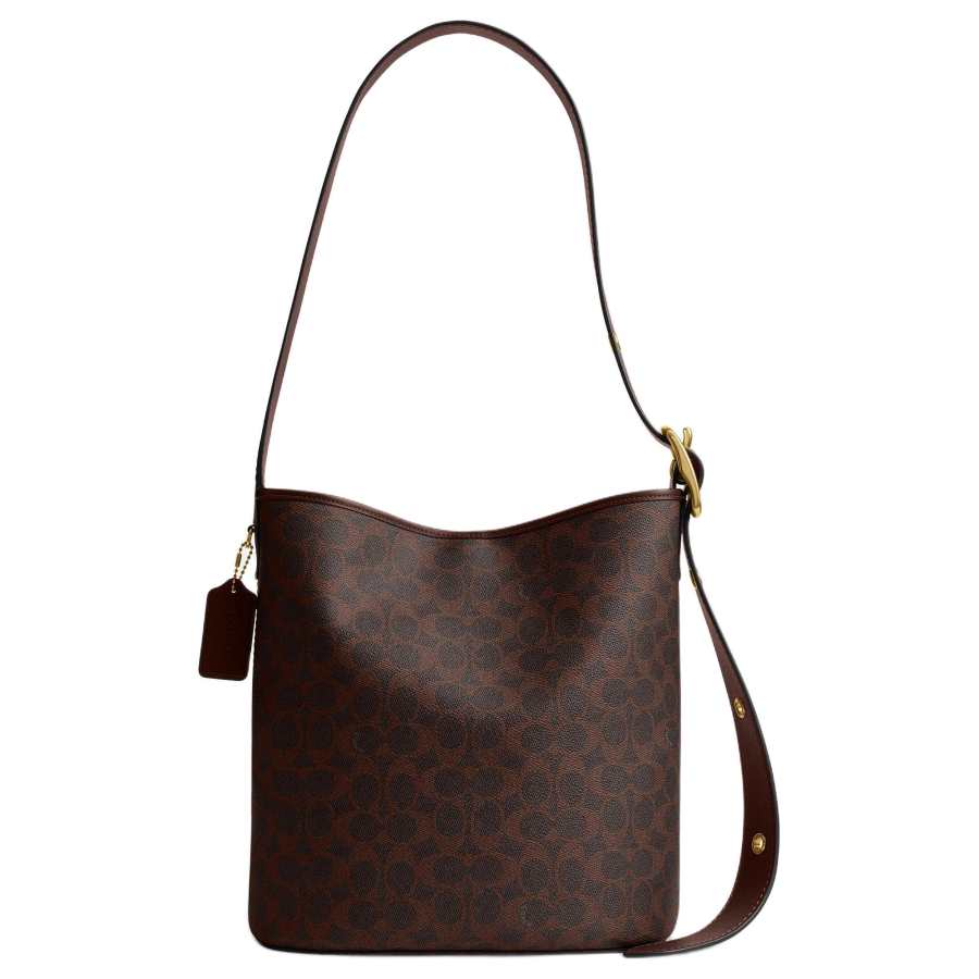 COACH COACH Bleecker Artificial Leather Shoulder Bag Large Women's Maple Brown