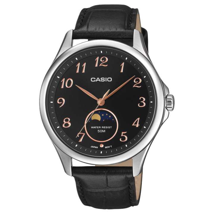 CASIO CASIO G SHOCK Quartz Movement Genuine Leather Strap Watch Unisex Black Dial