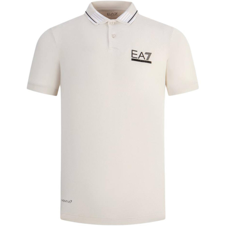 EMPORIO ARMANI EA7 SS24 Polo Shirt Men's Apricot