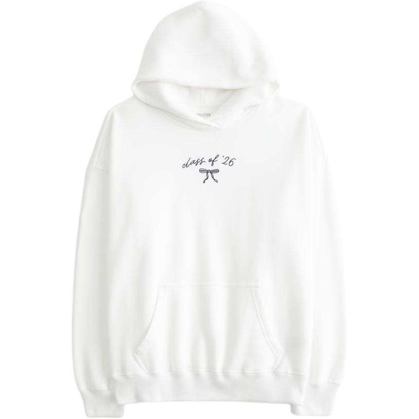 Hollister/ Sweatshirts Women's White Hooded Moderate