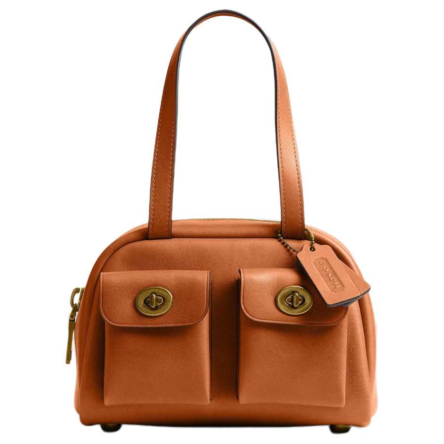 COACH Originals Cow Leather Shoulder Bag Small Women's Toffee