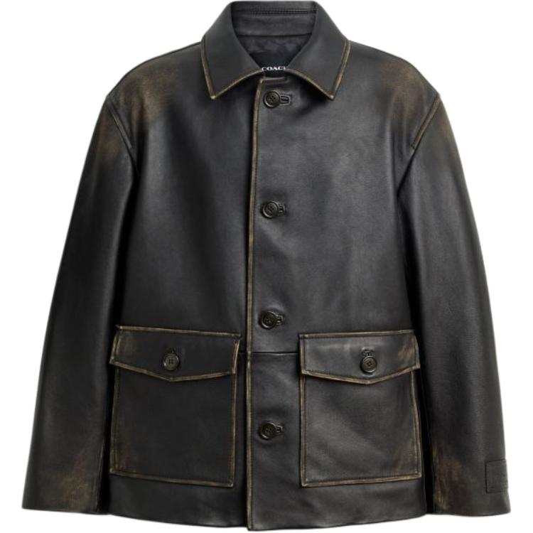 COACH COACH FW25 Leather Jacket Men's