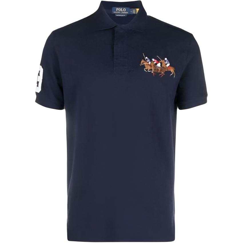 Polo Ralph Lauren Polo Shirt Custom Slim Fit Men's Marine Blue