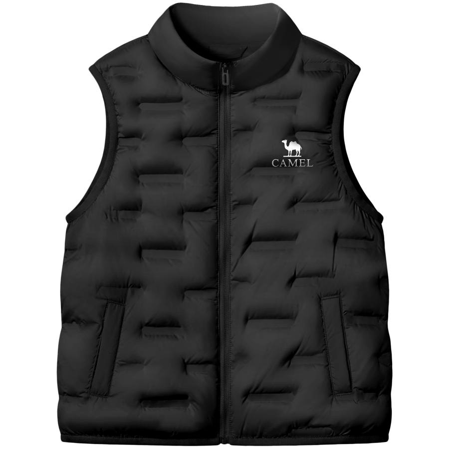CAMEL CAMEL Kids Down Vests Stand Collar Moderate
