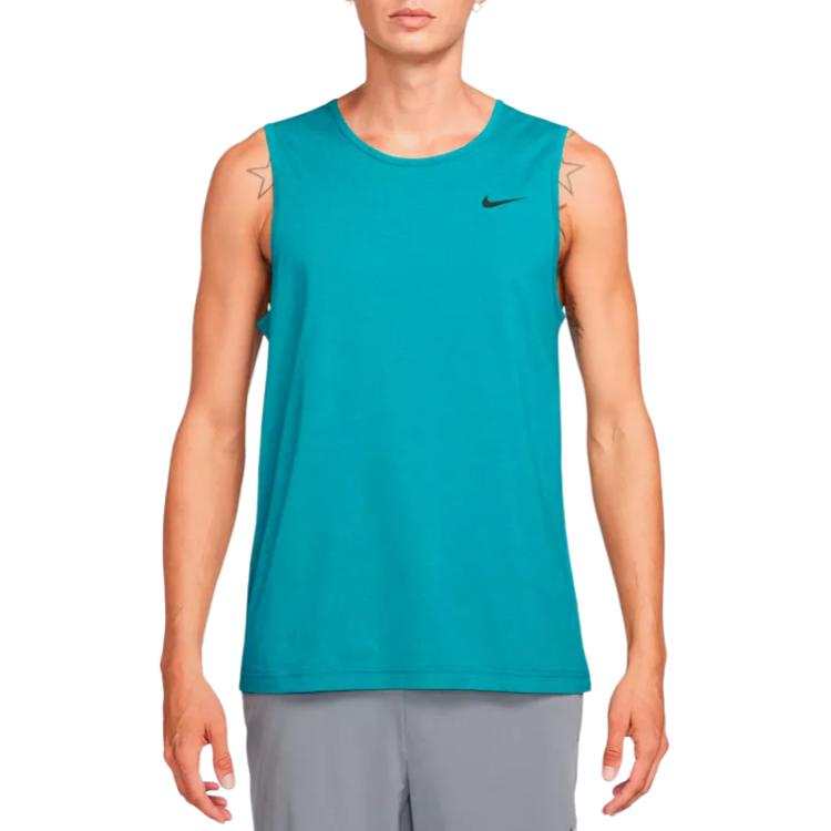 Nike Nike Clothing Tank Tops Men's Turquoise Crew Neck Moderate Other