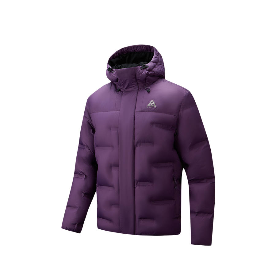 ANTA Down Jackets Men's Purple Clay 8 Hooded Moderate