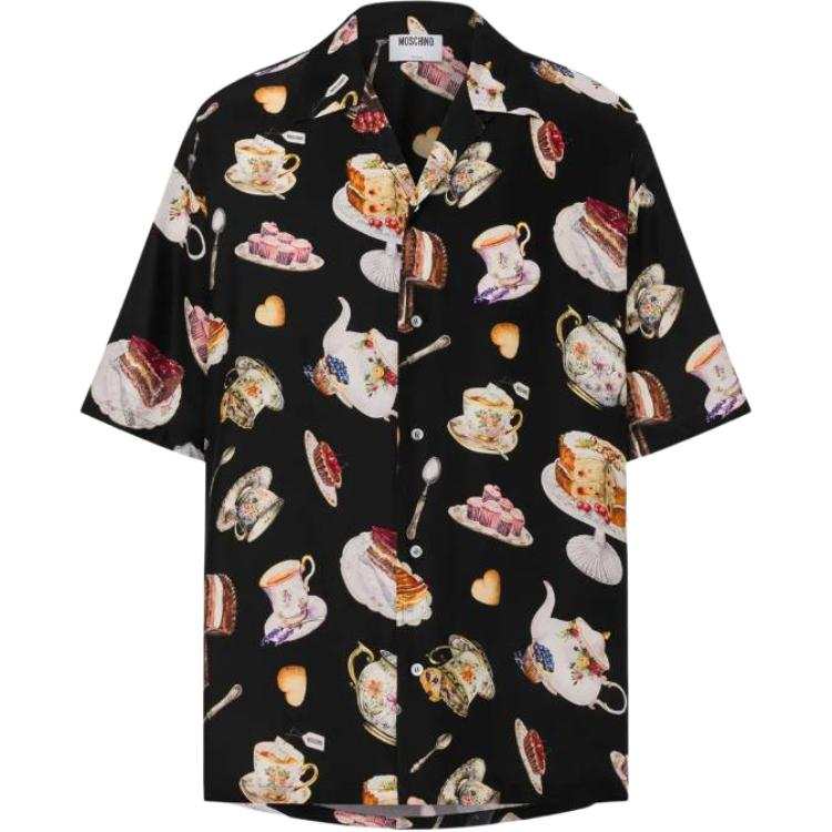 Moschino printed silk shirt