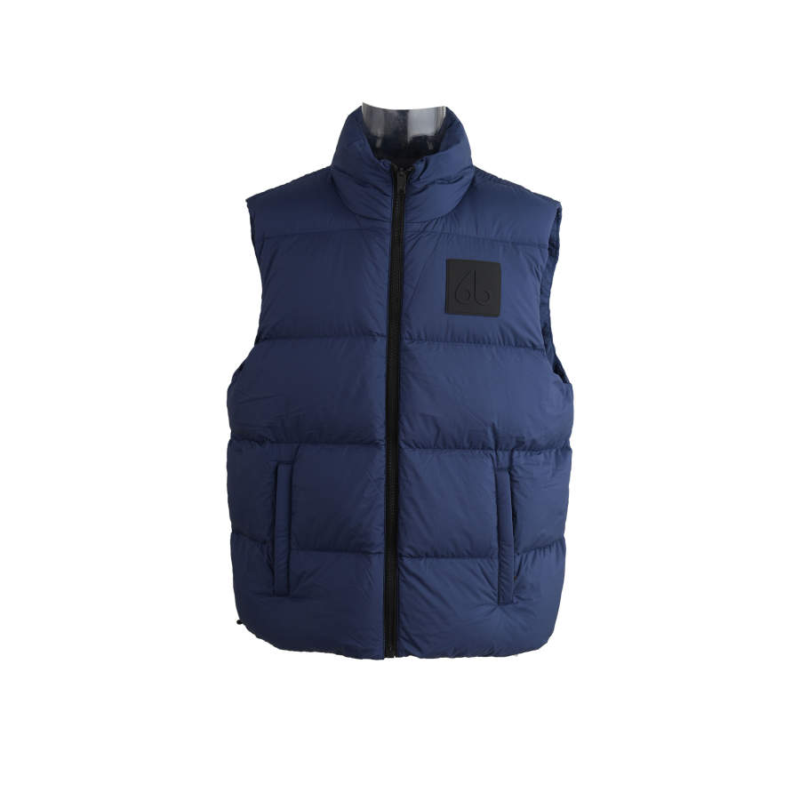 Moose Knuckles Moose Knuckles Down Vests Men's Navy Blue Stand Collar Moderate Other