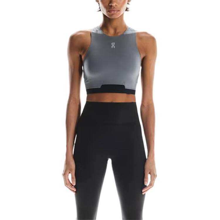 On Sleeveless Sports Shirts Women's Gray Racerback