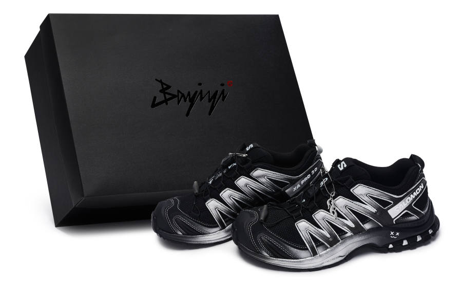 SALOMON XA PRO 3D 811 Manufacturing, Silver Wing Fantasy, Special Shoe Box Low top Outdoor Shoes Unisex Black Silver