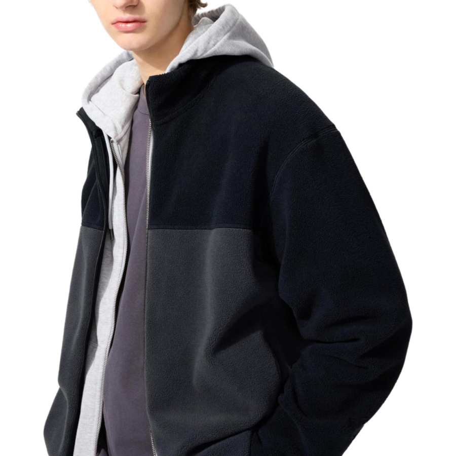 UNIQLO Jackets Unisex Dark Gray Stand Collar Moderate Other