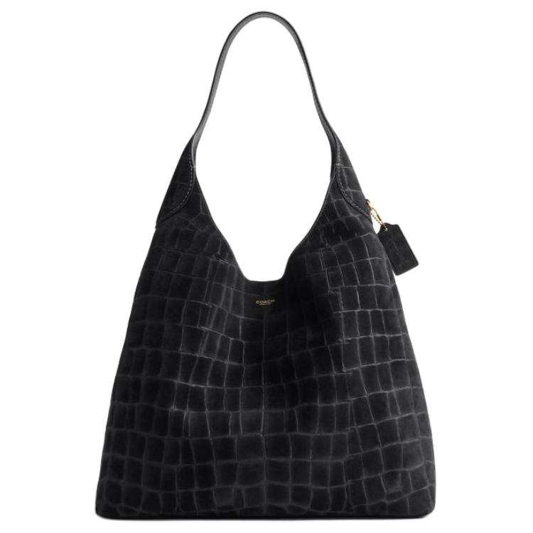 COACH Brooklyn Cow Leather HOBO Shoulder Bag Large Women's Black