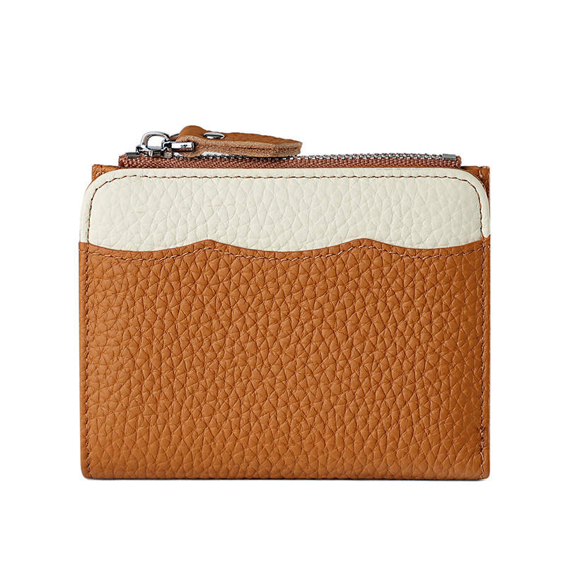 LAORENTOU Top Grain Cow Leather Wallet Regular Women's Brown/Gray