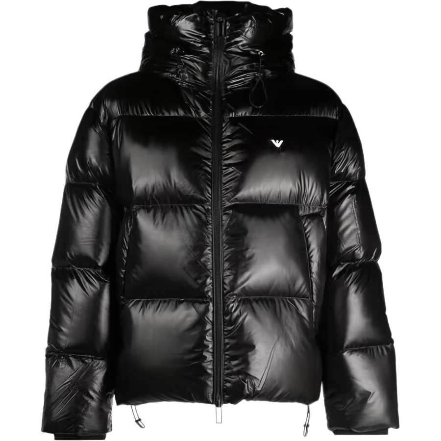 EMPORIO ARMANI 【Best of: PromotionsPrevious Season】logo-embroidered hooded padded jacket