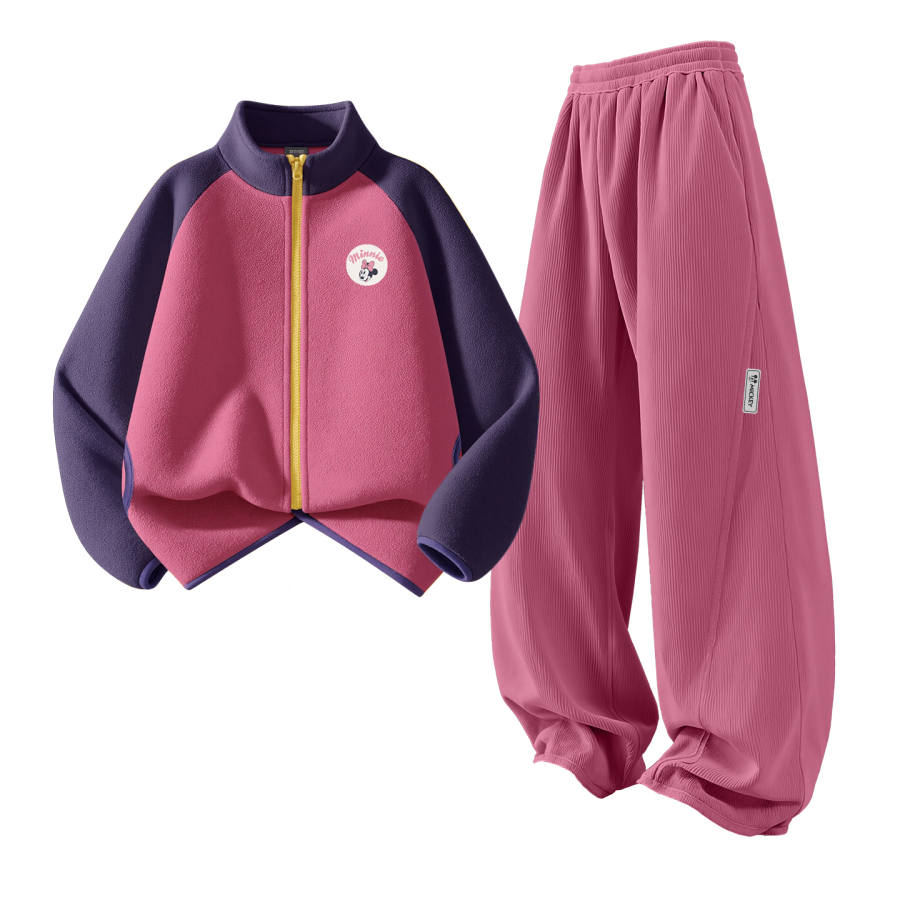 Disney Kids Casual Sportswear Stand Collar Moderate