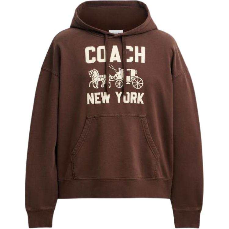 COACH Sweatshirts Unisex Umber Hooded Moderate