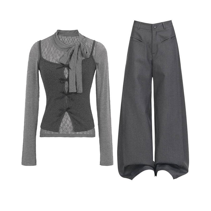 MARIE·COCO Casual Suits Women's Mock Two Piece Top+Pants Moderate Short