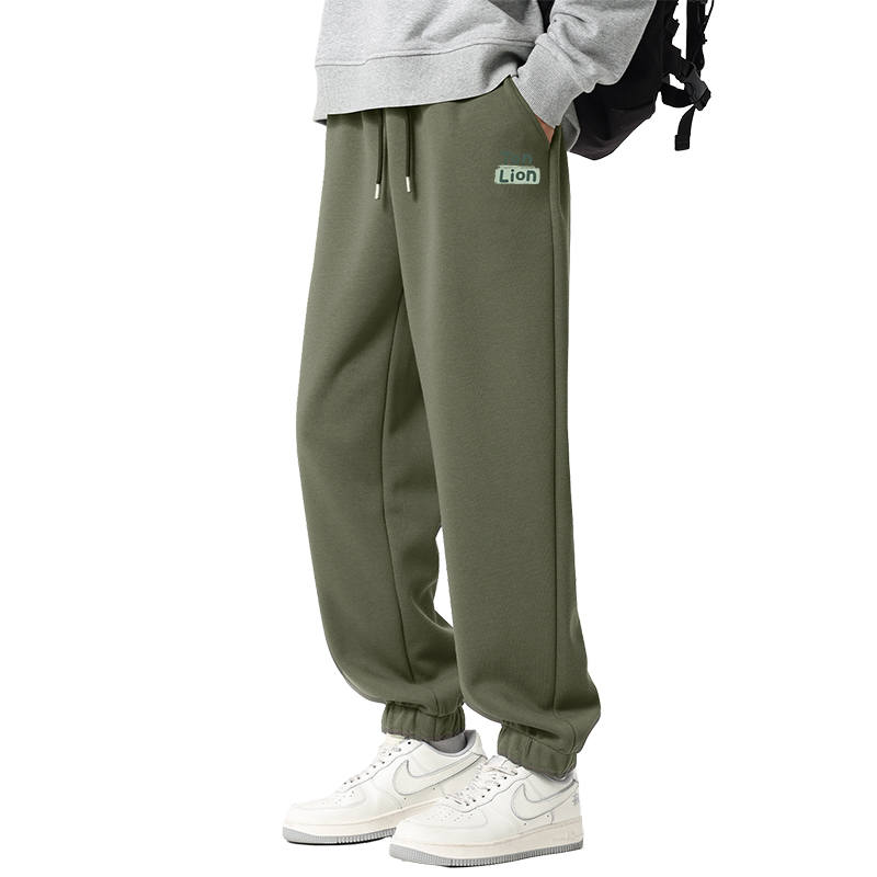 Tonlion Casual Pants Unisex Moderate Cuffed Pants