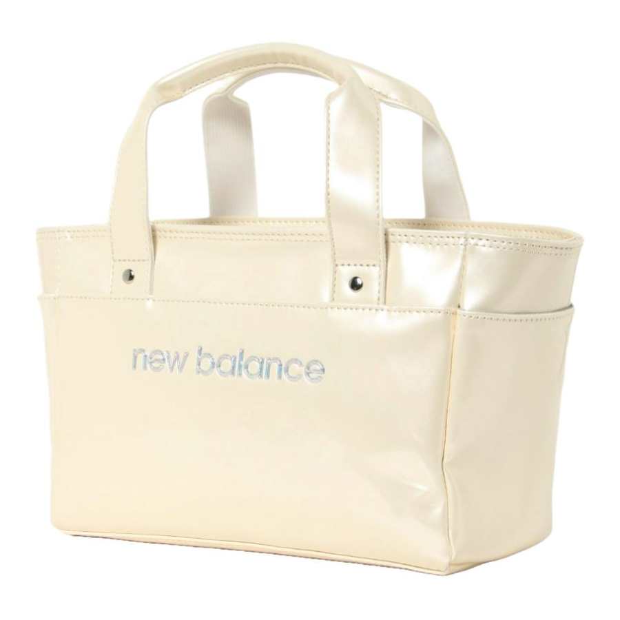 New Balance New Balance Letter Print Synthetic Leather Handbag Women's Ecru