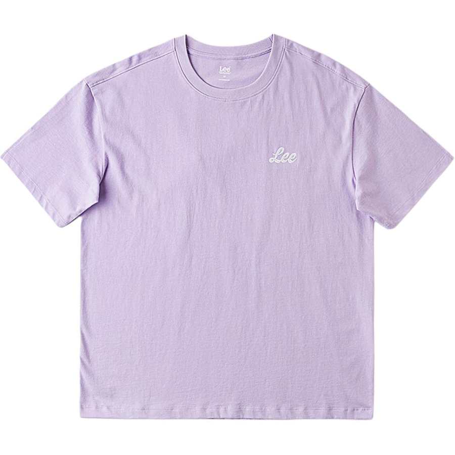 Lee T Shirts Women's Pink Purple Crew Neck Moderate