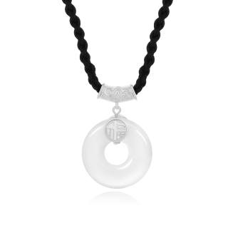 Lao Feng Xiang Natural Chalcedony Necklace Girl Women's