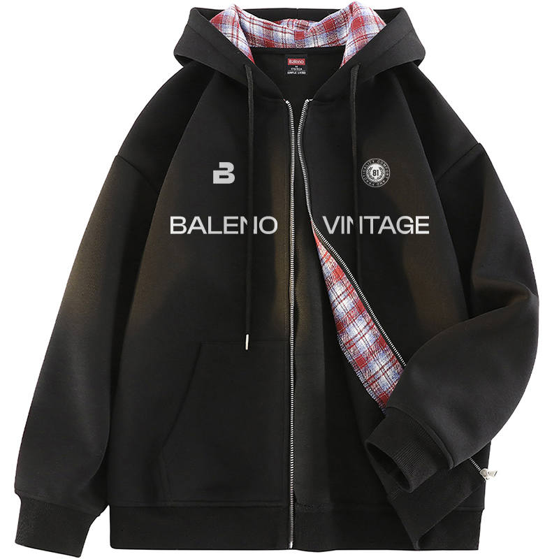 BALENO Sweatshirts Unisex Hooded Moderate Cardigan