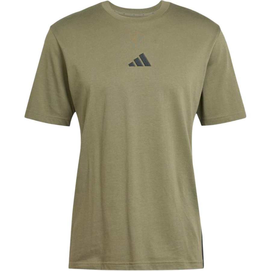 Adidas Adidas Clothing T Shirts Men's Green Crew Neck