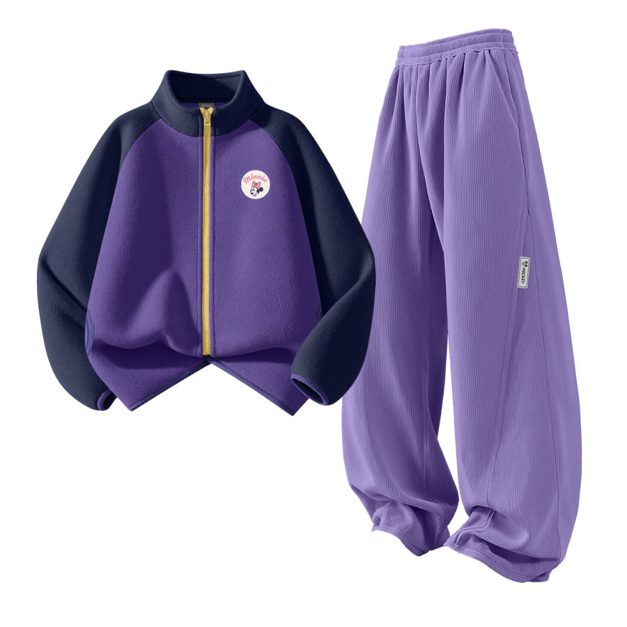 Disney Kids Casual Sportswear Stand Collar Moderate