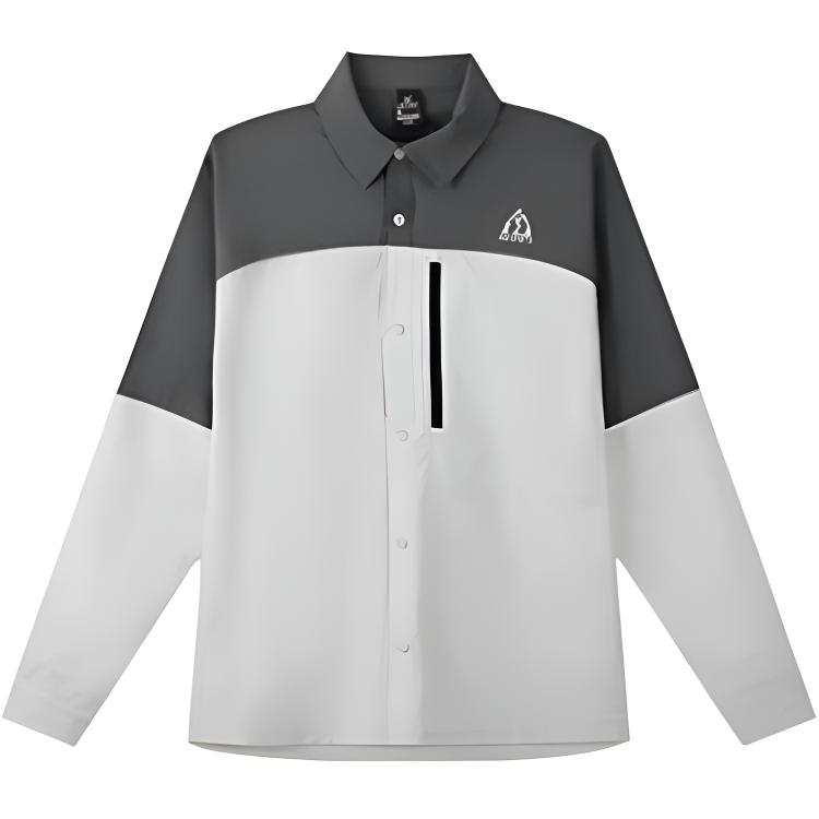 361° Shirts Men's Mouse Gray/Lighthouse Gray Lapel Thin Shirt