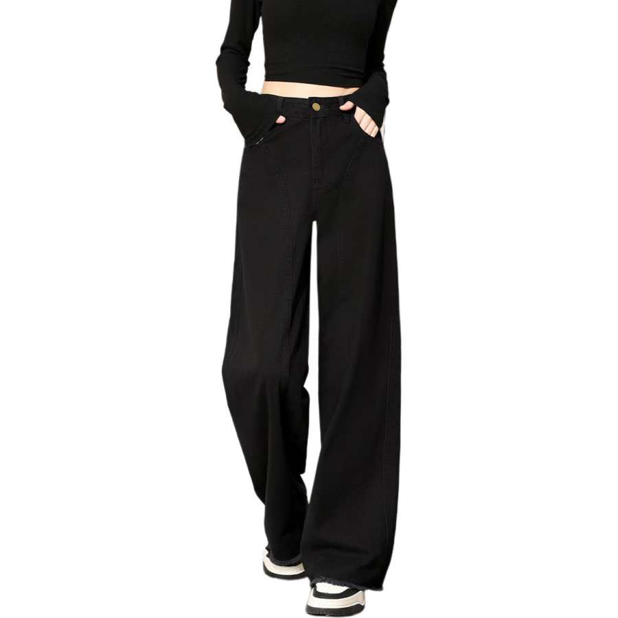 Tonlion Jeans Women's Moderate Wide Leg Pants