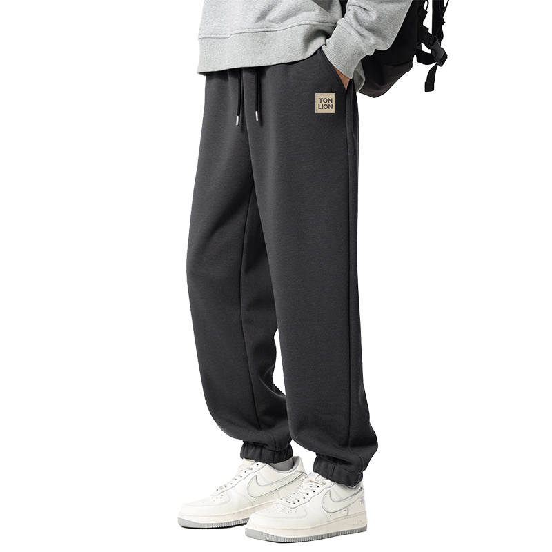 Tonlion Casual Pants Unisex Moderate Cuffed Pants