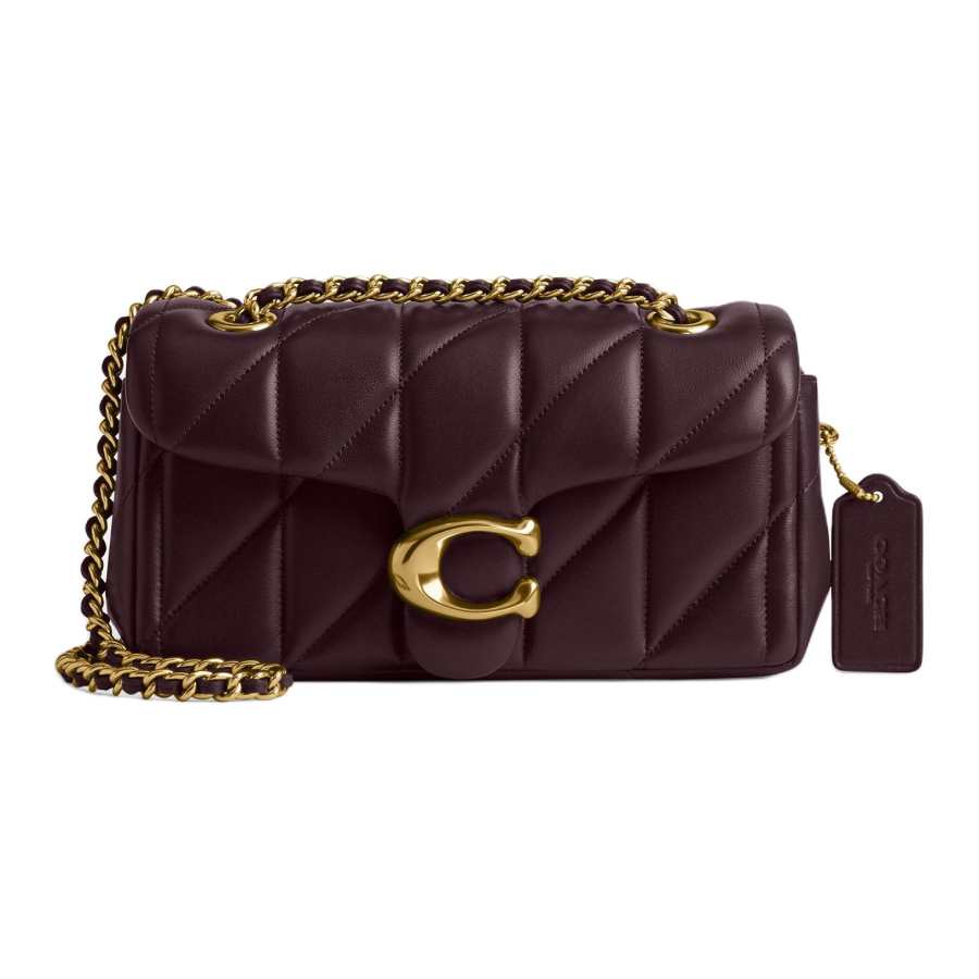 COACH Tabby Sheepskin Crossbody Bag, Shoulder Bag Small Women's Red Chestnut