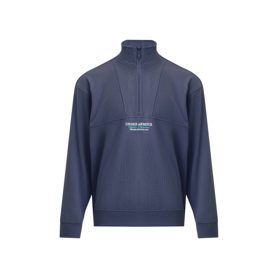 Under Armour Sweatshirts Men's Washed Marine Blue Turtleneck Moderate Regular