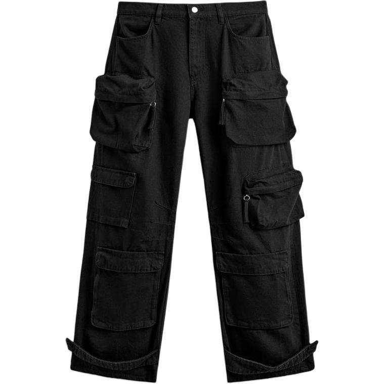 ZARA Jeans Unisex Black Moderate Wide Leg Pants