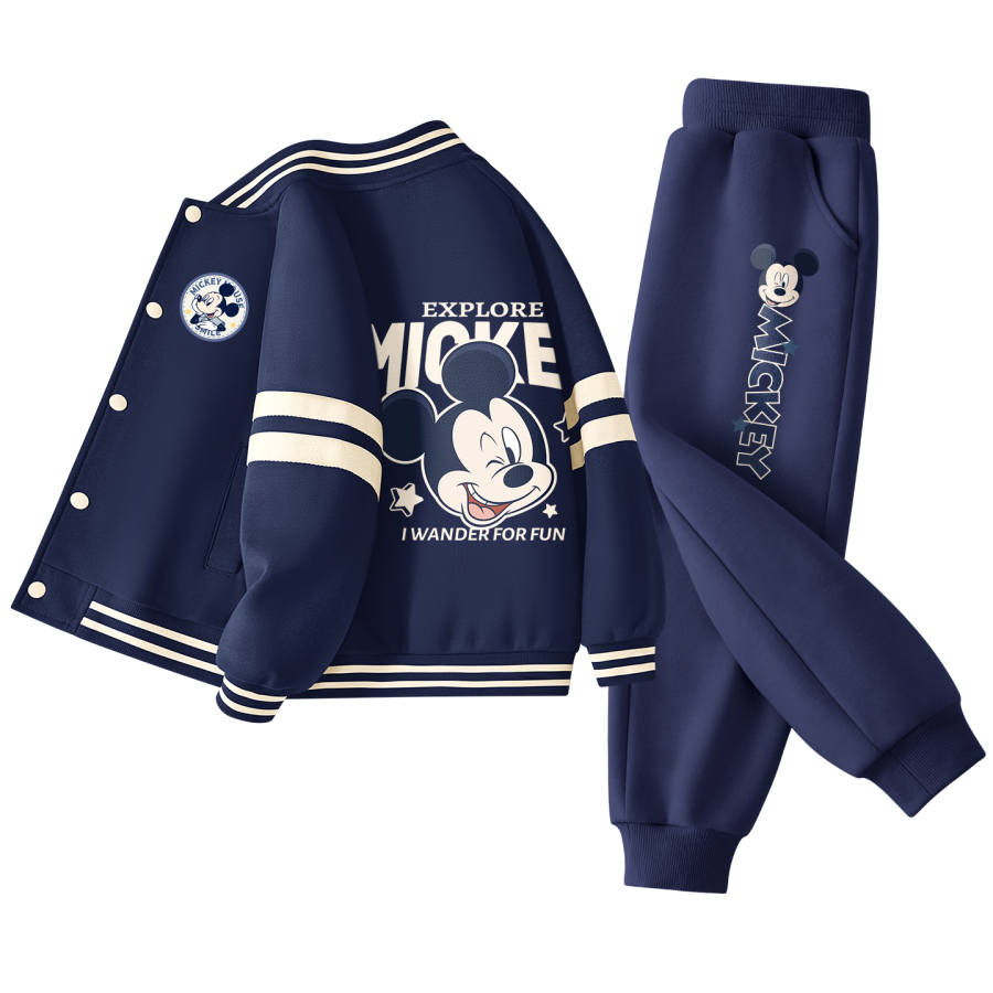 Disney Kids Casual Sportswear Baseball Collar Moderate