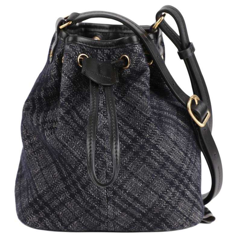 Burberry Cotton Bucket Bag, Shoulder Bag Women's Gray