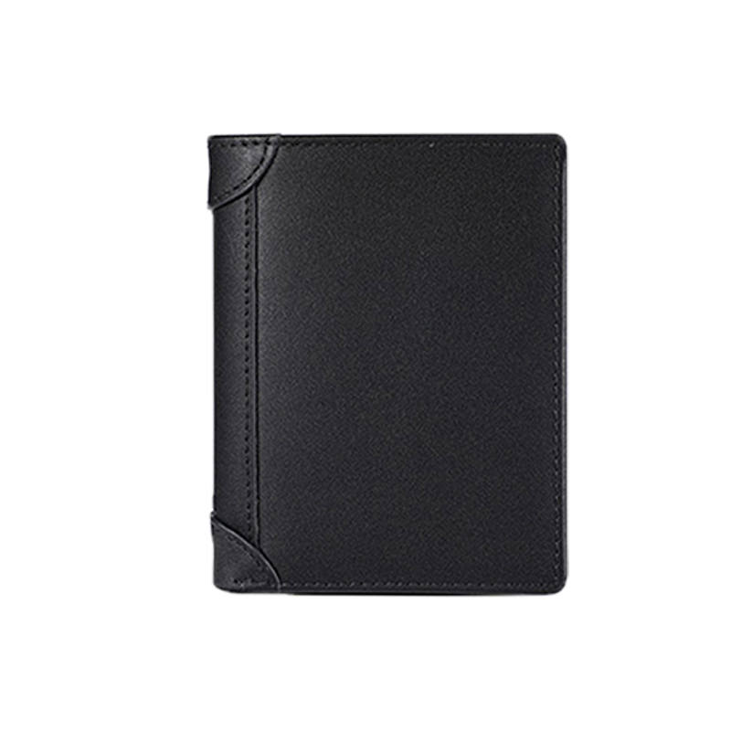 LAORENTOU Top Grain Cow Leather Wallet Men's Black/Brown