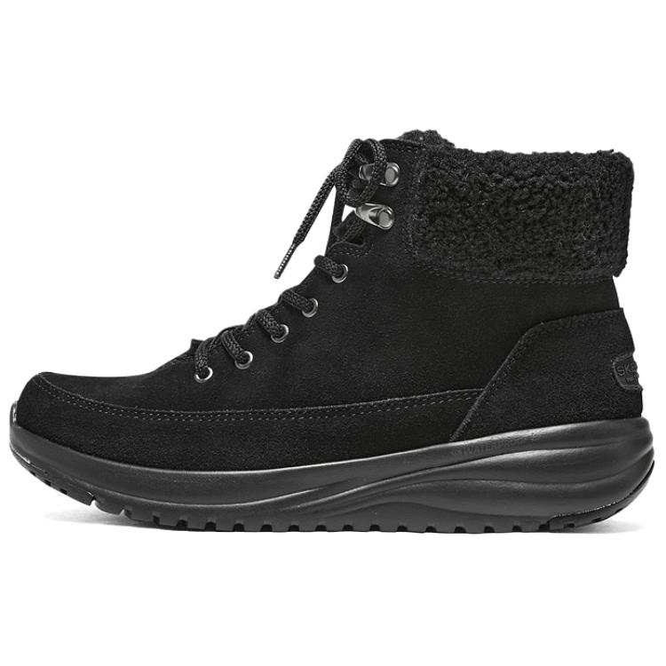 Skechers On THE GO WOMENS Thermal Height Increasing Short Snow Boots Women's Black