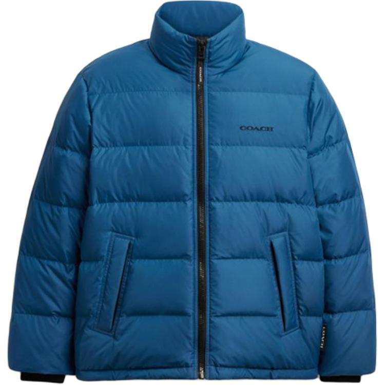 COACH COACH Down Jackets Men's Rock Blue Stand Collar Moderate Other
