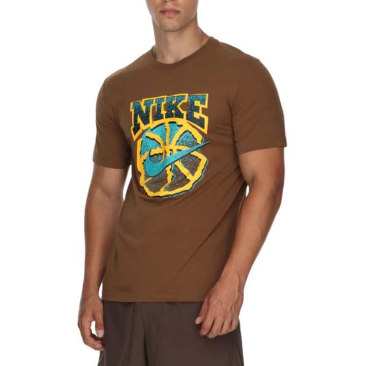 Nike Nike Clothing T Shirts Men's Brown Crew Neck