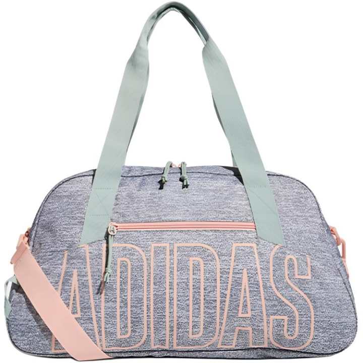 Adidas Adidas Pattern Polyester Luggage Bag Travel Bag Unisex Gray