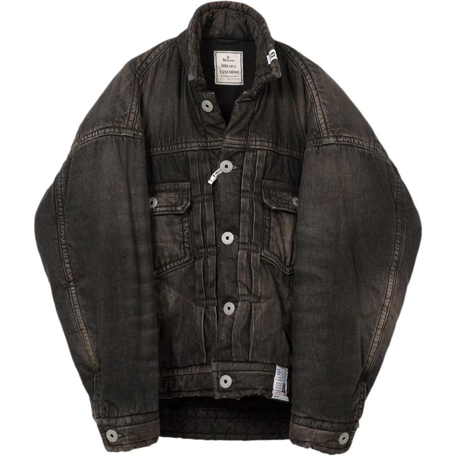 Maison Mihara Yasuhiro button-fastening padded denim jacket