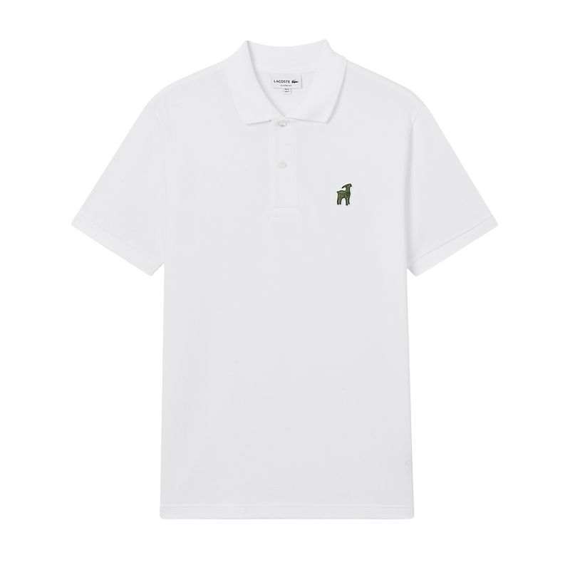 LACOSTE Polo Shirts Men's 001/White Polo Collar Moderate