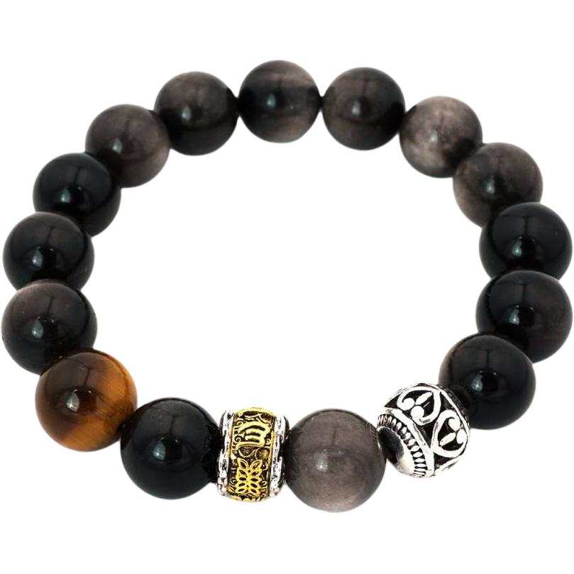 PAUL COSTELLOE Obsidian Beaded Bracelets Unisex