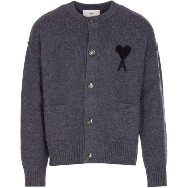 AMIPARIS Ami Paris Ami Alexandre Matiussi Crewneck Buttoned Cardigan