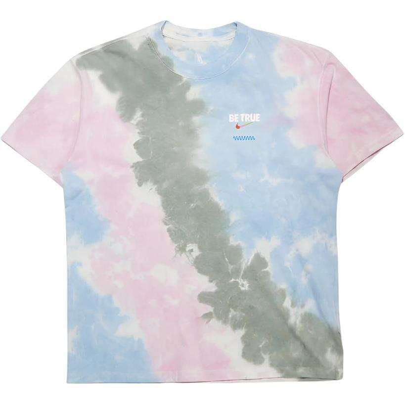 Nike Nike T Shirts Men's Foam Pink Crew Neck Moderate Straight Fit