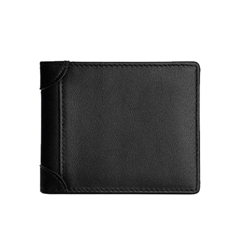 LAORENTOU Top Grain Cow Leather Wallet Men's Black/Brown