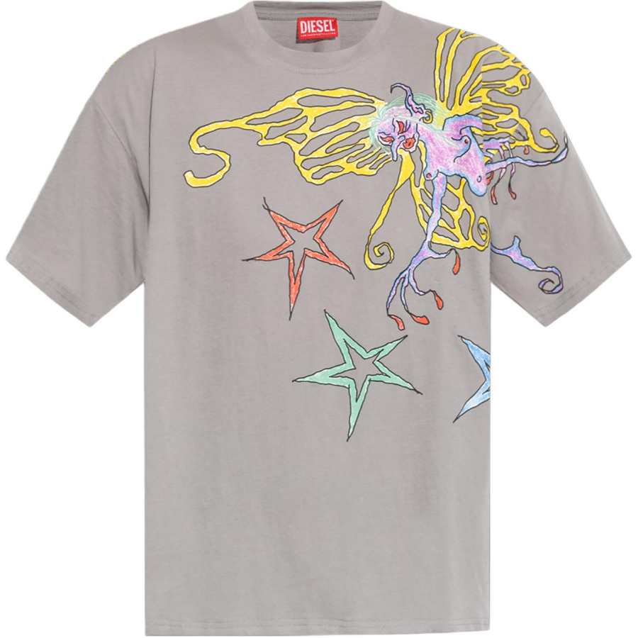 DIESEL T Buxt Q1 Graphic Printed T Shirt