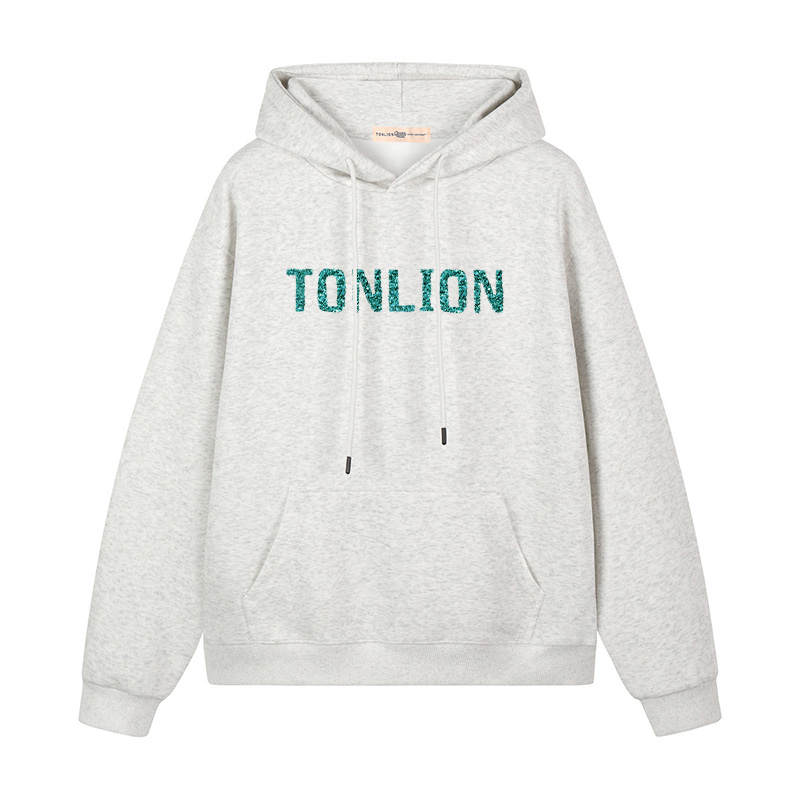 Tonlion Sweatshirts Unisex Hooded Moderate Regular